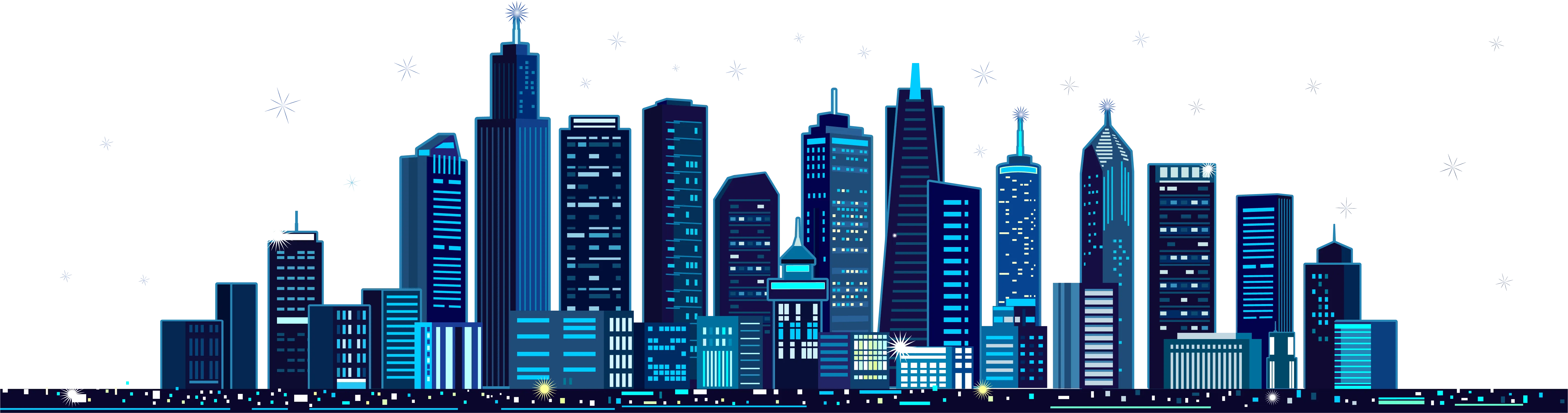 Mid-Autumn Festival Illustration, Blue city building, city building illustration, blue, building, city png